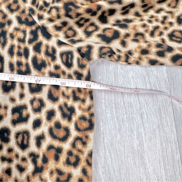 Charter Club Women's XL Petite NWT 100% Pima Cotton Leopard Print 3/4 Sleeve Top - Picture 4 of 6